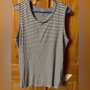 J. Jill Striped Tank Top in White and Brown